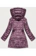 Prošívaná dámská podzimní bunda MODA7636 růžově-fialová