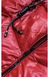 Dámská lesklá vesta s kapucí MODA025 červená