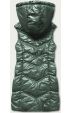 Dámská lesklá vesta s kapucí MODA025 zelená
