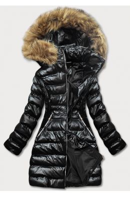 Dámská zimní bunda MODA777 černo-hnědá