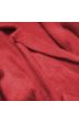 Dlouhý vlněný dámský kabát alpaka MODA7108 červený