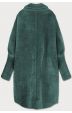 Dlouhý vlněný dámský kabát alpaka MODA7108 zelený