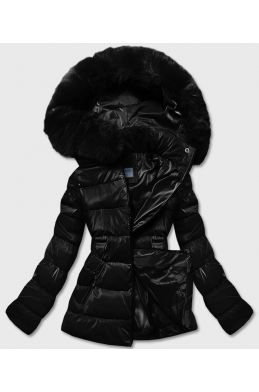 Lesklá dámská zimní bunda MODA8090 černá