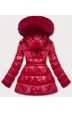 Metalická dámská zimní bunda MODA8029 červená