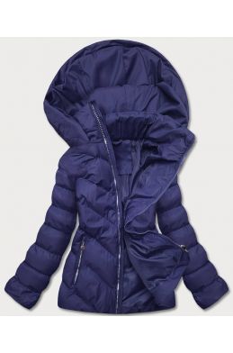 Krátká dámská zimní bunda MODAM725 tmavěmodrá