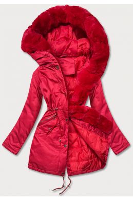 Dámská zimní bunda parka MODA762 červená 