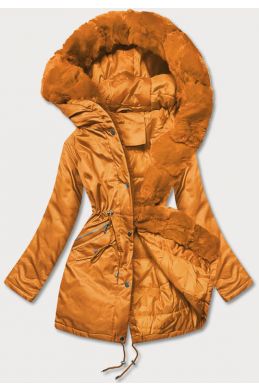 Dámská zimní bunda parka MODA762 pomerančová