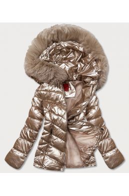 Dámská zimní bunda MODAY036 zlatá