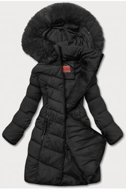 Dámska zimná bunda  s kapucňou MODAY045 černá