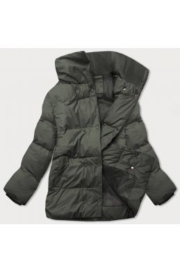 Dámská krátká zimní bunda MODA729 khaki