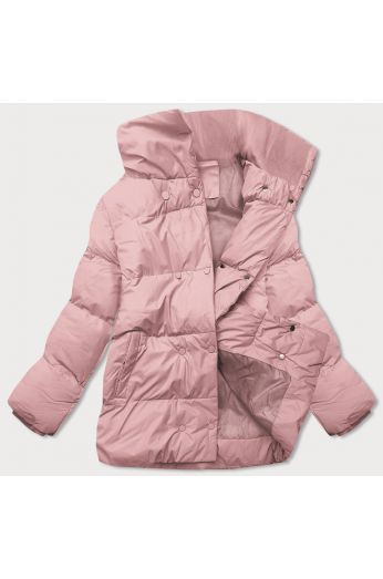 Dámská krátká zimní bunda MODA729 růžová