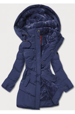 Prošívaná dámská zimní bunda MODA963 tmavěmodrá