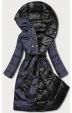 Oboustranná dlouhá dámská zimní bunda MODA6638BIG černá