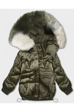 Dámská zimní bunda oversize H-1109 khaki