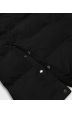 Dlouhá dámská zimní bunda s kožíškem 2M-025 černá