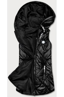 Dámská vesta s kapucí MODA0129 černá