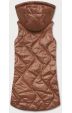 Dámská vesta s kapucí MODA0130BIG karamelová