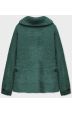 Krátký dámský kabát alpaka MODA537 tmavě zelený