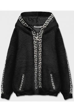 Dámský kabát a´la alpaka MODA6001 černý