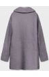 Krátký vlněný dámský kabát alpaka MODA7108-1 šedý