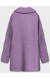Krátký vlněný dámský kabát alpaka MODA7108-1 fialový