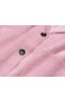 Krátký vlněný dámský kabát alpaka MODA7108-1 bledě růžový