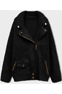 Krátký vlněný kabát MODA553 černý