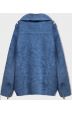 Krátký vlněný kabát MODA553 modrý