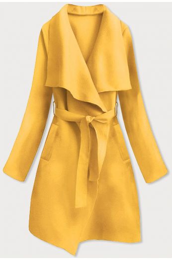Dámský kabát MODA747 žlutý