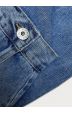 Dlouhá dámská jeansová bunda MODA8728 modrá