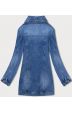 Dlouhá dámská jeansová bunda MODA8728 modrá