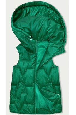 Dámská vesta s kapuní MODA8171 zelená