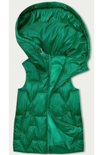 Dámská vesta s kapuní MODA8171 zelená