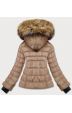 Krátká dámská zimní bunda MODA768 béžová