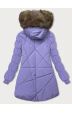 Dámská zimní bunda s kapucí MODA3015 fialova