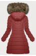 Dámská zimní bunda MODA3032 tmavěčervená