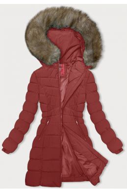 Dámská zimní bunda MODA3032 tmavěčervená