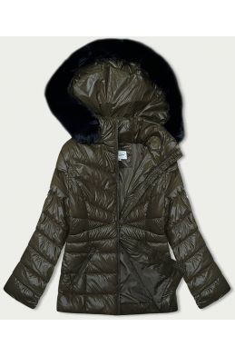 Dámská zimní bunda MODA776 khaki