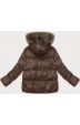 Dámská zimní bunda s kapucí MODA8205BIG hněda