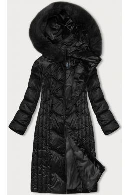 Dlouhá dámská zimní bunda MODA8201 černá