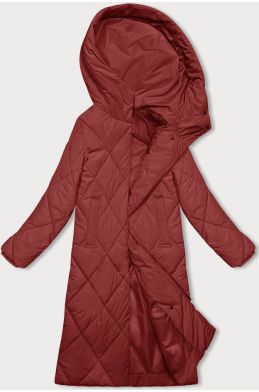 Dlouha dámská zimní bunda parka MODA3173 červena
