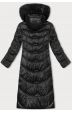 Dlouha dámská zimní bunda s kapucí S'west MODA8198 černá