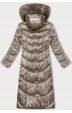 Dlouha dámská zimní bunda s kapucí S'west MODA8198 béžova