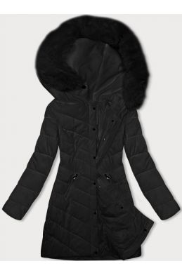 Prošívaná dámská zimní bunda s kapucí LHD MODA057 černá