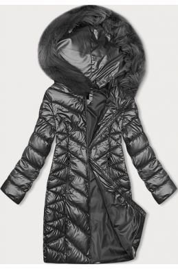 Prošívaná dámská zimní bunda MODA9100 grafitova