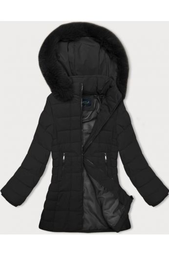 Dámská prošívaná dámská zimní bunda MODA9119 černá