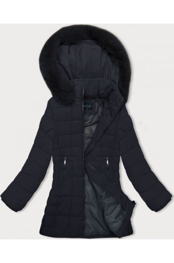 Dámská prošívaná dámská zimní bunda MODA9119 tmavěmodrá