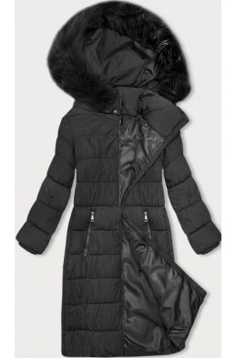 Dámská zimní bunda s kapucí MODA9126 grafitová
