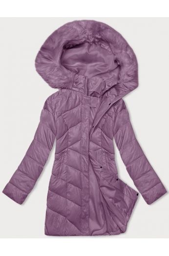 Dámská zimní bunda s kapucí MODA898 fialová