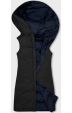 Oboustranná dámská vesta oversize MODA724 tmavěmodro-černá